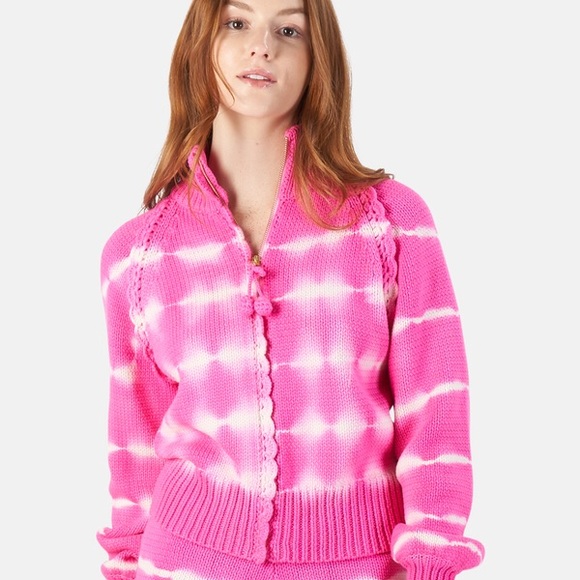 LSF Florrie Zip Up Jacket- Hibiscus Hand Dye - Picture 2 of 4